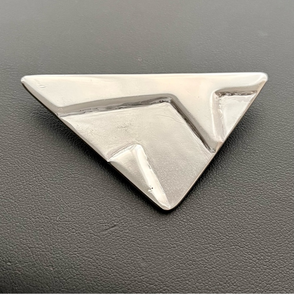 Antique late Art Deco early Modernist transition period sterling silver brooch - Picture 3 of 6